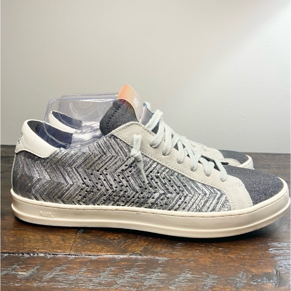 P448 Women’s John Mixed Media Lace-Up Sneakers In Tartan Size EU 39